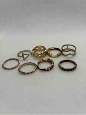 Mixed Metal Stacking Ring Set - Women Jewelry